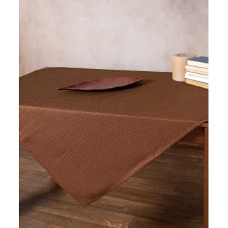 Τραπεζοκαρέ 135x135 Silk Fashion Nelly Καφέ