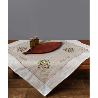 Τραπεζομάντηλο 160x250 Silk Fashion 2625 Κόκκινη Ελιά