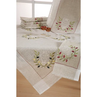 Τραπεζομάντηλο 160x250 Silk Fashion 2630 Κίτρινη Ελιά