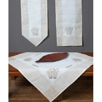 Τραπεζομάντηλο 160x300 Silk Fashion 3741 Ivory