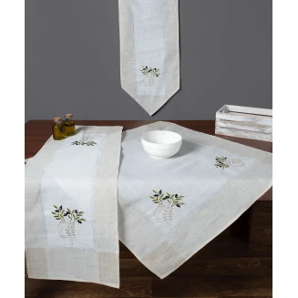 Τραπεζομάντηλο 160x210 Silk Fashion N1 Ivory