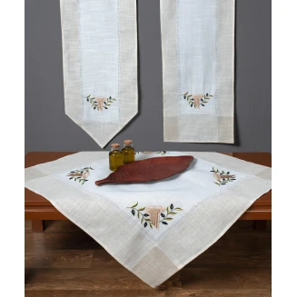 Τραπεζομάντηλο 160x210 Silk Fashion N3 Oval Ivory