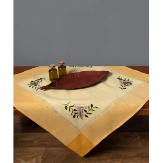 Τραπεζομάντηλο 160x210 Silk Fashion N3 Oval Κίτρινο
