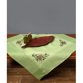 Τραπεζομάντηλο 160x210 Silk Fashion N3 Oval Πράσινο