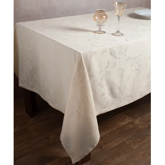 Τραπεζομάντηλο Ζακάρ 140x140 Silk Fashion 10190 Μπέζ