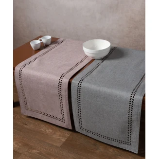 Τραβέρσα 40x120 Silk Fashion Bg18 Αμέθυστος-Γκρί