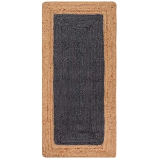 Πατάκι 60x130 Silk Fashion Γιούτα 1746 Natural/Dark Grey
