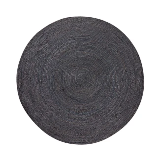 Χαλί Γιούτα Ροτόντα  200cm x 200cm Silk Fashion 1755  Dark Grey