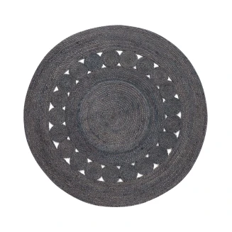 Χαλί Με Διάμετρο 200cm Silk Fashion Γιούτα 1770 Dark Grey