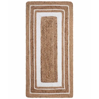 Χαλί Γιούτα 120cm x 180cm Silk Fashion 1781  Natural/White