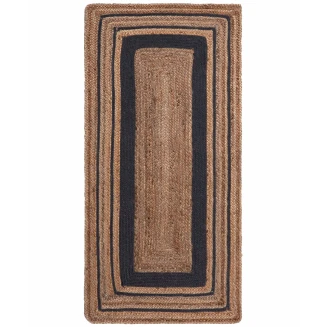 Χαλί Γιούτα 120cm x 180cm Silk Fashion 1782  Natural/Black