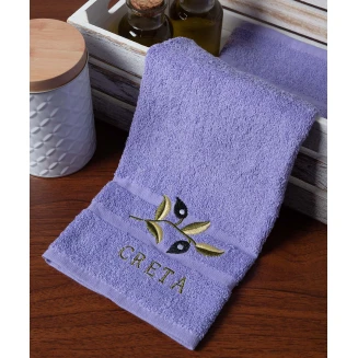 Δωδεκάδα Πετσέτες Χεριών 30x50 Silk Fashion  Λιλά Με Κλαδί Κρητη