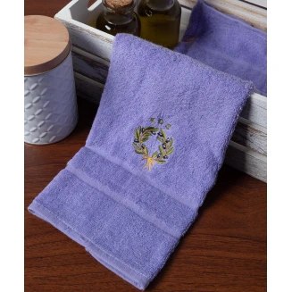 Δωδεκάδα Πετσέτες Χεριών 30x50 Silk Fashion  Λιλά Με Στεφάνι Κως