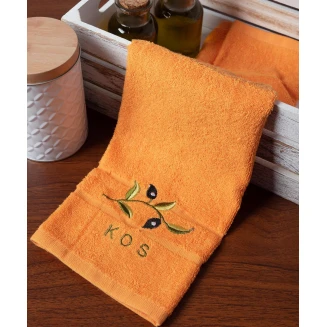 Δωδεκάδα Πετσέτες Χεριών 30x50 Silk Fashion  Πορτοκαλί Με Κλαδί Κως