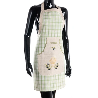 Ολόσωμη ποδιά 1312  80x55 Silk Fashion  Πράσινο Rhodos
