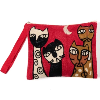 Silk Fashion Πορτοφόλι αλυσοβελονιά (13cm x 20cm) πολύγαζο 96