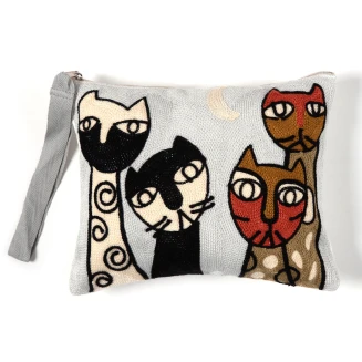 Silk Fashion Πορτοφόλι αλυσοβελονιά (13cm x 20cm) πολύγαζο93