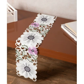 Silk Fashion Σατέν κοφτή τραβέρσα (20cm x 150cm) 291 μώβ