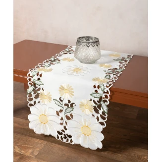 Silk Fashion Σατέν κοφτή τραβέρσα (40cmcm x 170cm) 291 κίτρινο