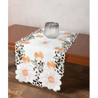 Silk Fashion Σατέν κοφτή τραβέρσα (40cmcm x 170cm) 291 πορτοκαλί