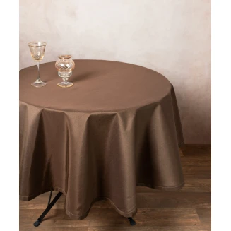 Silk Fashion Σατέν ροτόντα 2015 (150cm) καφέ