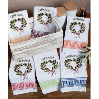 Σετ 12 Τεμ. Ποτηρόπανα 45x65 Silk Fashion Στεφάνι Lefkada