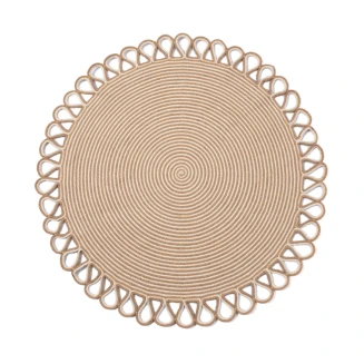 Χαλί Με Διάμετρο 200cm Silk Fashion Γιούτα 1911  Beige