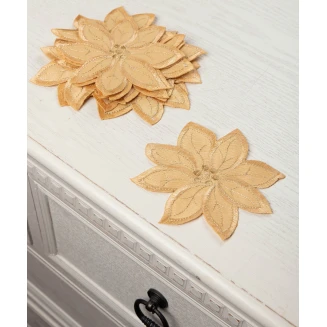Χριστουγεννιάτικα Σουβέρ Δωδεκάδα 8240 (12Cm) Χρυσό Silk Fashion
