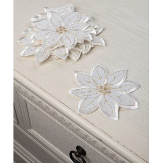 Χριστουγεννιάτικα Σουβέρ Δωδεκάδα 8240 (12Cm) Ivory Silk Fashion