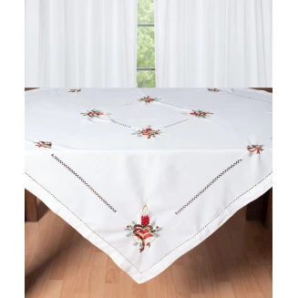 Χριστουγεννιάτικο Τραπεζομάντηλο (170Cm X 215Cm) 1982 Ivory Silk Fashion