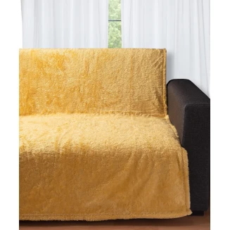 Ριχτάρι Διακοσμητικό Fleece Πολυθρόνας 150x200 Silk Fashion 30 Yellow