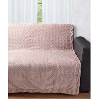 Ριχτάρι Διακοσμητικό Fleece Πολυθρόνας 150x200 Silk Fashion Με Sherpa Λιλά
