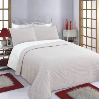 Κουβερλί Σετ Yπέρδιπλο 220x240 Silk Fashion Lines Beige-Ivory