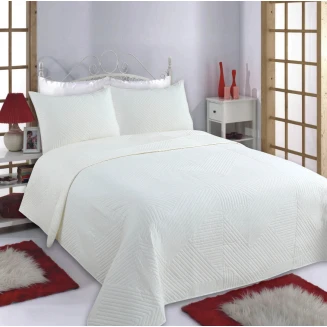 Κουβερλί Σετ Yπέρδιπλο 220x240 Silk Fashion Lines Ivory