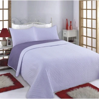 Κουβερλί Σετ Yπέρδιπλο 220x240 Silk Fashion Lines Lila-Purple