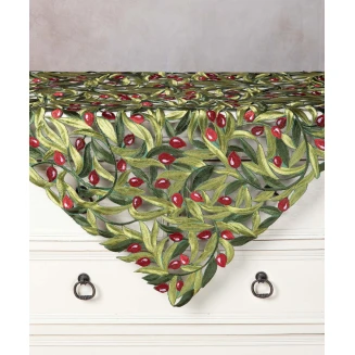 Καρέ 85x85 Silk Fashion 2352 Κόκκινη Ελιά