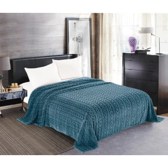 Κουβέρτα Fleece Braid Υπέρδιπλη 220x240 Silk Fashion Ράφ