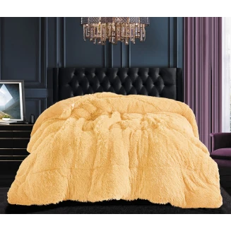 Κουβερτοπάπλωμα Μαλλιαρό (170Cm X 220Cm) Gold Silk Fashion