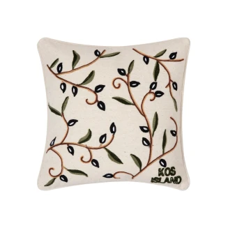 Μαξιλαροθηκη (45Cm X 45Cm) Ελιά Κως Silk Fashion