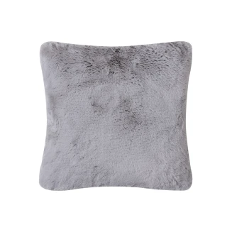 Μαξιλαροθηκη Rabbit Fur Με Γεμιση (45Cm X 45Cm) Grey Silk Fashion