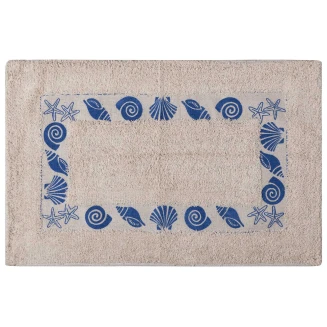 Πατάκι Κοχύλι 50x80 Silk Fashion Σκέτο Μπλέ