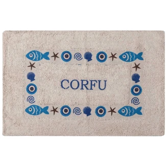 Silk Fashion Πατάκι μάτι CORFU (40cm x 60cm) μπλέ