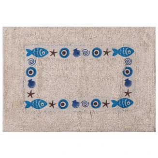 Πατάκι Μάτι 50x80 Silk Fashion Σκέτο Μπλέ