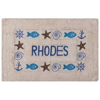 Πατάκι Ψάρι 50x80 Silk Fashion Rhodes Μπλέ