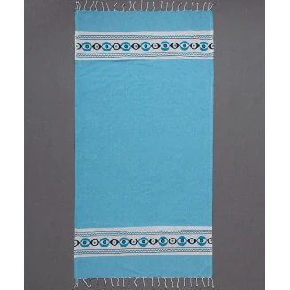 Πετσέτα Θαλάσσης 90x180 Silk Fashion Pestemal με πετσέτα nkp707 Τυρκουάζ