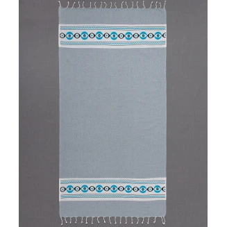 Πετσέτα Θαλάσσης 90x180 Silk Fashion Pestemal nkp707 Γκρί