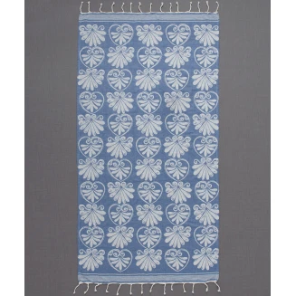 Πετσέτα Θαλάσσης 90x180 Silk Fashion Pestemal sf07 Μπλέ