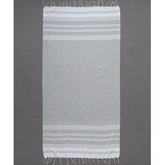 Πετσέτα Θαλάσσης 90x180 Silk Fashion Pestemal sf1754 Γκρί