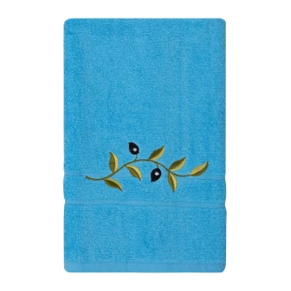 Πετσέτα Προσώπου ( 50Cm X 100Cm ) Μπλε Με Κλαδί Silk Fashion