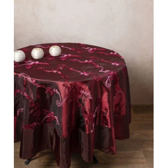 Silk Fashion Σατέν Ροτόντα (180cm rd) 6271 Μπορντώ
